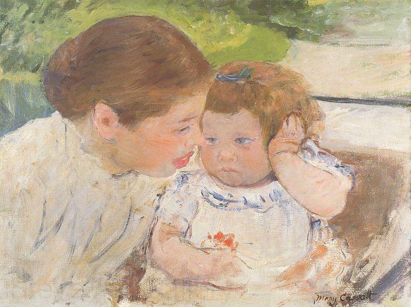 Mary Cassatt Susan Comforting the Baby No. 1 Norge oil painting art